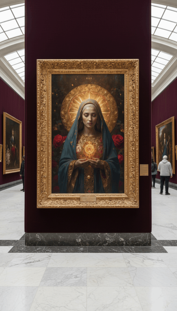 Maria Mystic Rose - die Louvre-Hängung